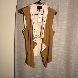 JESSICA SIMPSON faux sheep skin vest
